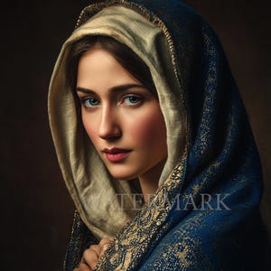 Our Lady Virgin Mary Real Picture For Home Decor Blessed Virgin Mary Painting For Living Room Mary Mother of God Catholic Art Printable #90