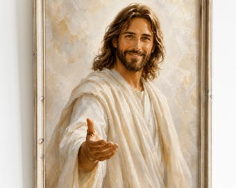 Arte de parede de Jesus Cristo, cristã para imprimir, católica (download digital)