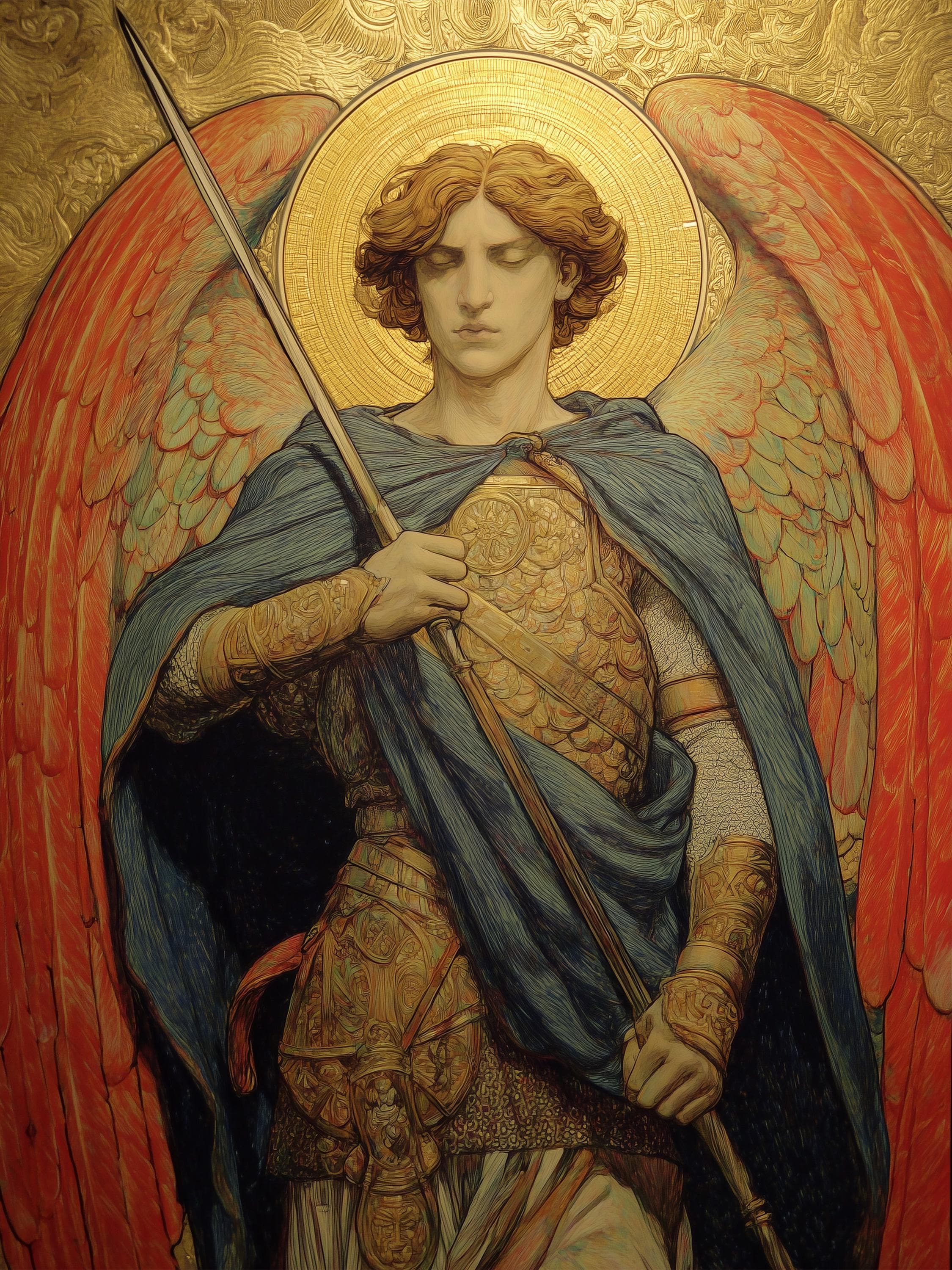 Archangel Michael Wall Art for Home Decor, Archangel Saint Michael ...