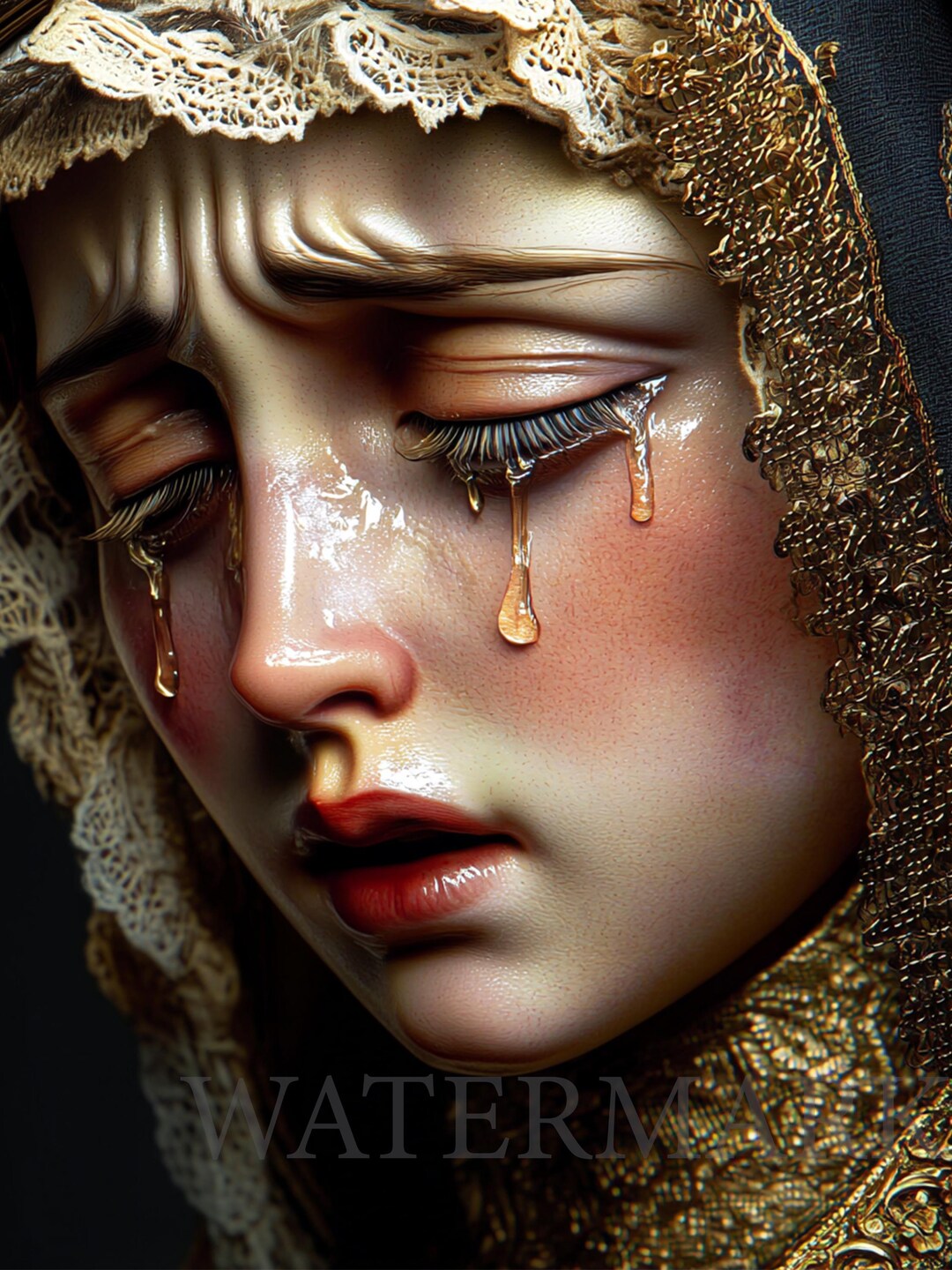 Our Lady of Sorrows Art Print: Mater Dolorosa Painting (digital ...
