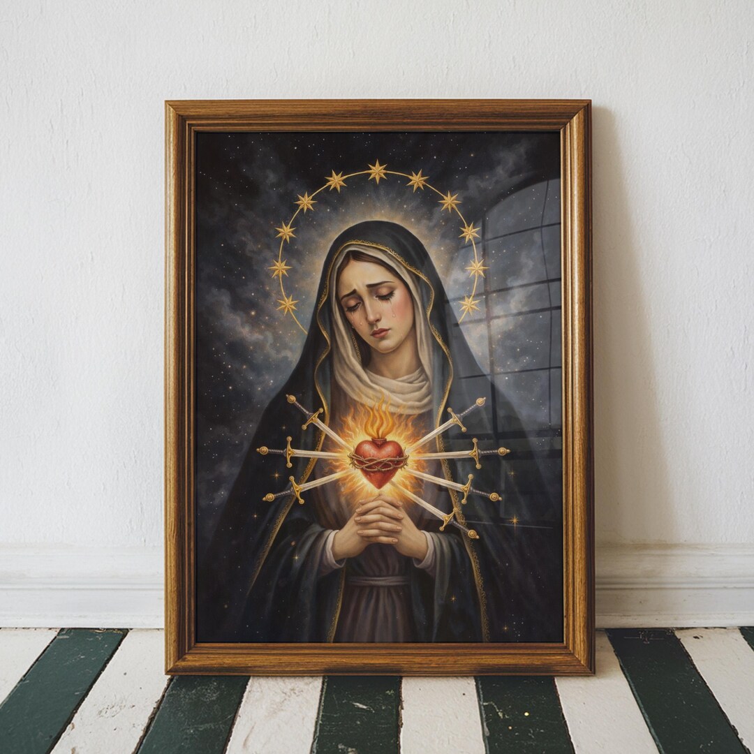 Our Lady of Sorrows Catholic Wall Art | Christian Religious (digital ...