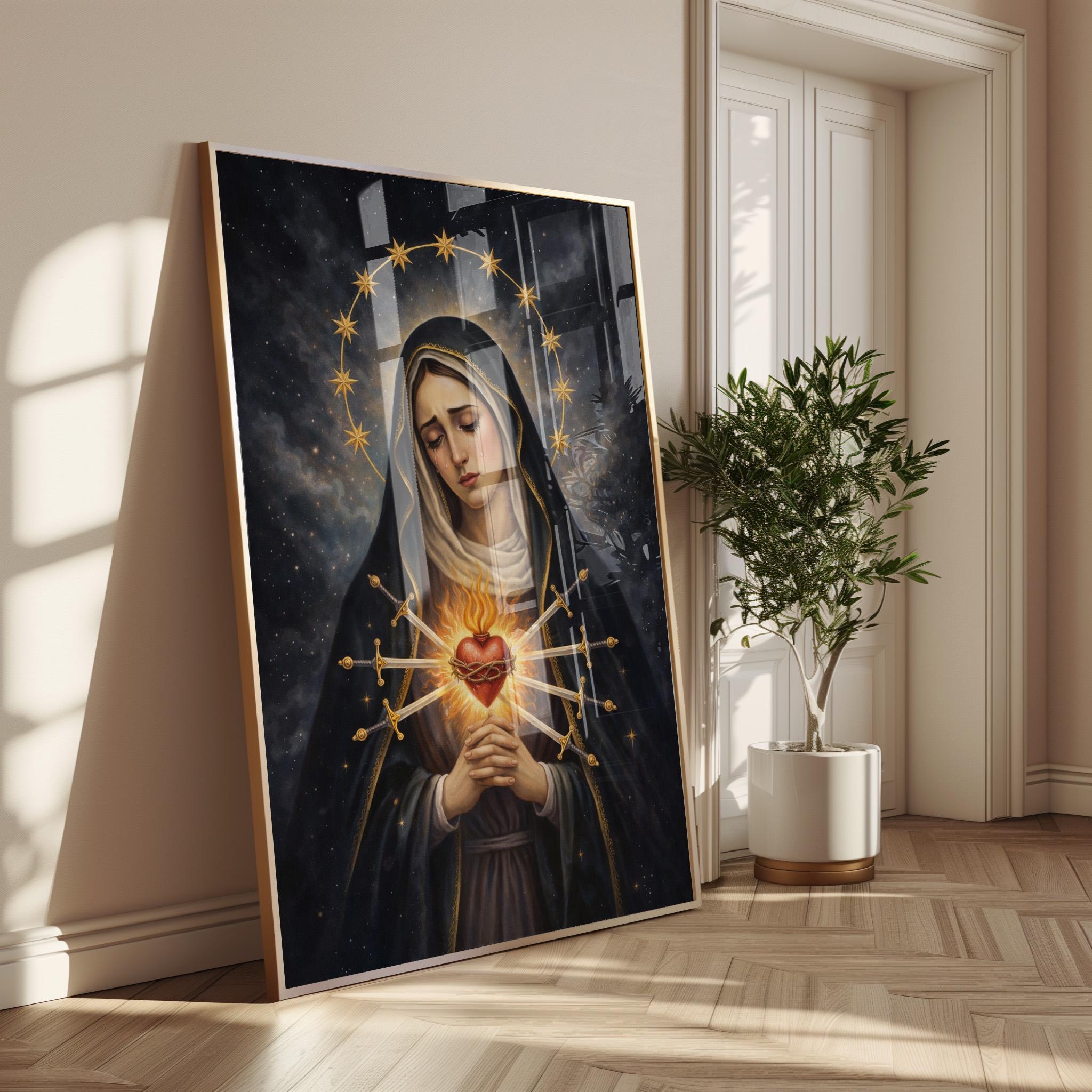 Our Lady of Sorrows Catholic Wall Art | Christian Religious (digital ...