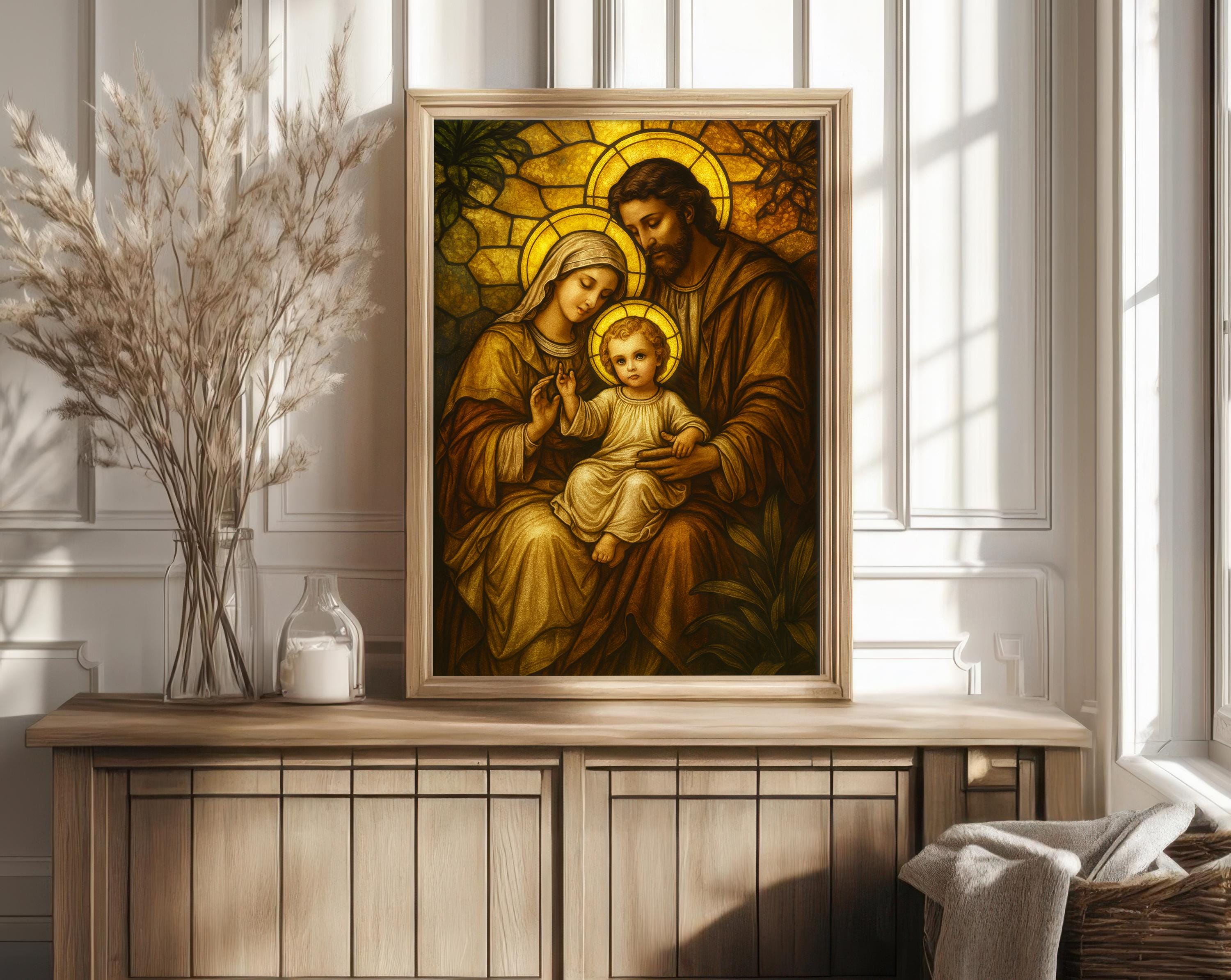 The Holy Family Painting: Catholic Wall Art(digital Download) - Etsy