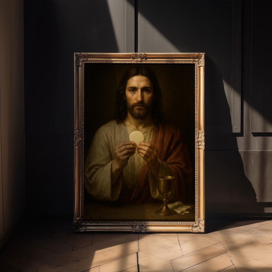 Jesus the Eucharist Art Print: Catholic Wall Decor (digital Download ...