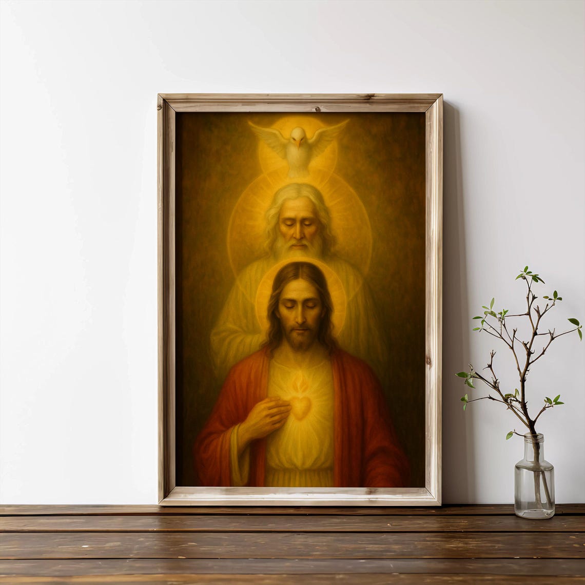 Holy Trinity Painting, the Father God the Son (jesus) the Holy Spirit ...