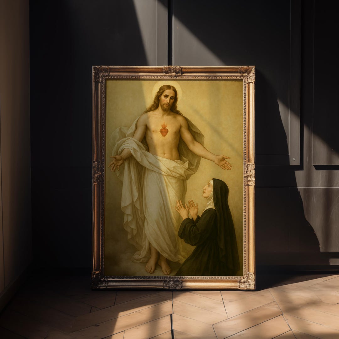 The Sacred Heart of Jesus to Saint Margaret Mary Alacoque Paint ...