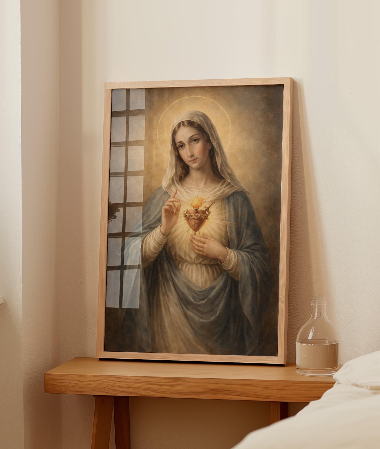 Immaculate Heart of Mary Catholic Wall Art | Christian Religious Print ...