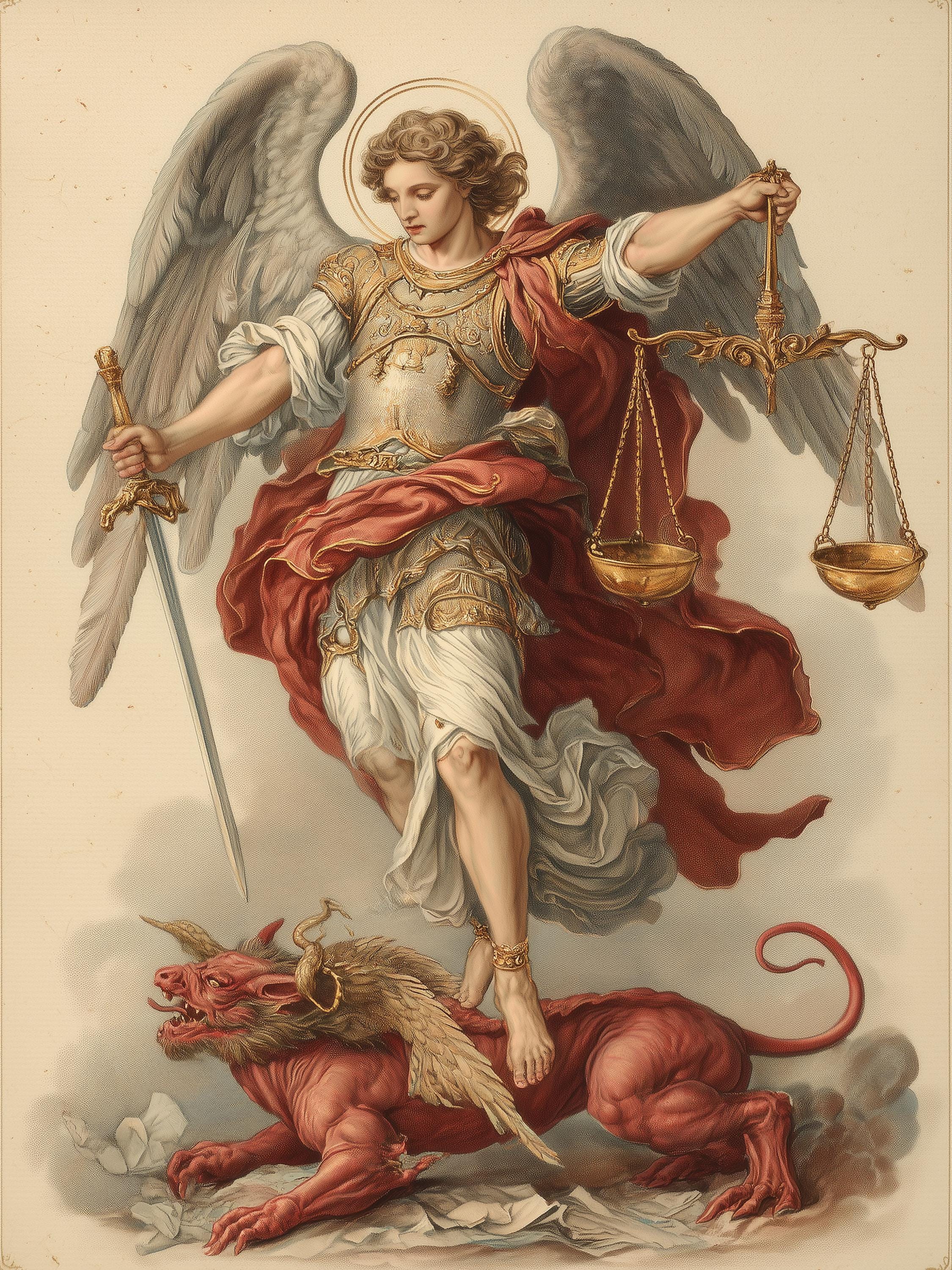 Archangel Michael Painting: Saint Michael Wall Art (digital Download ...