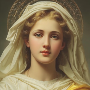 Our Virgin Mary Picture for Home Decor Our Lady Virgin Mary Wall Art Mother of God Painting for Home Decor Catholic Art Printing #132