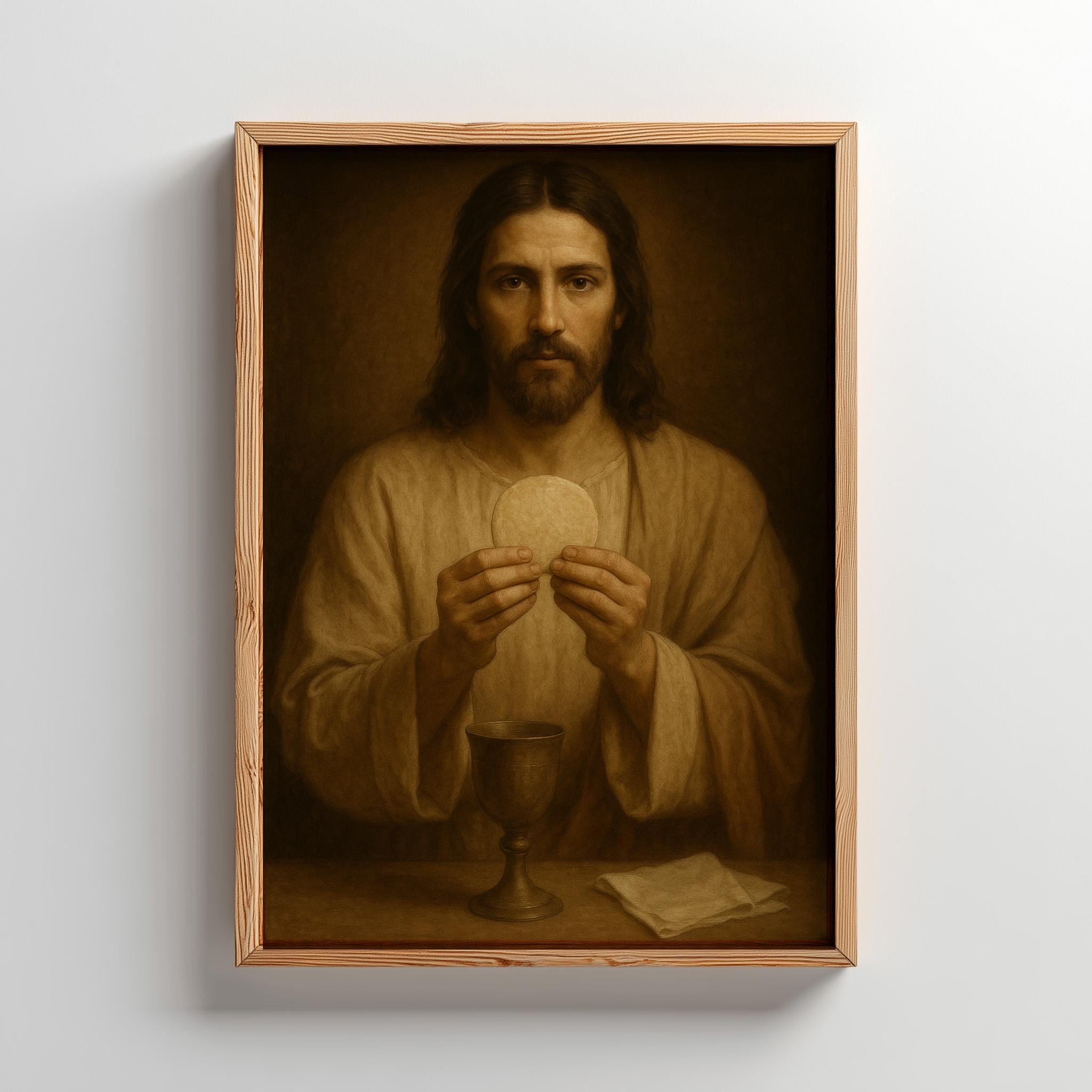 Jesus the Eucharist Art Print, Catholic Home Decor (digital Download ...