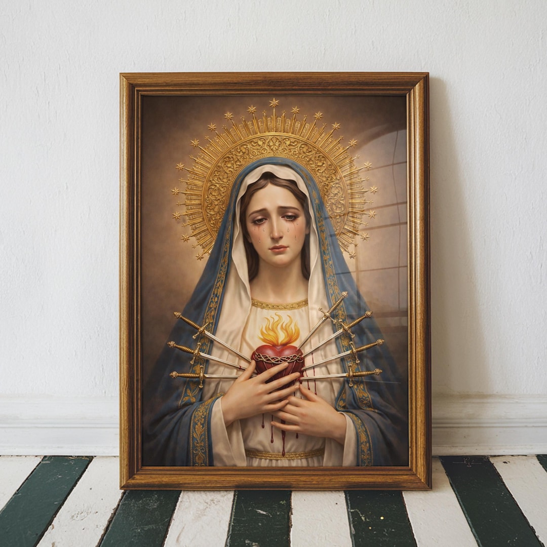 Our Lady of Sorrows Painting | Christian Wall Art Religious Home Decor ...