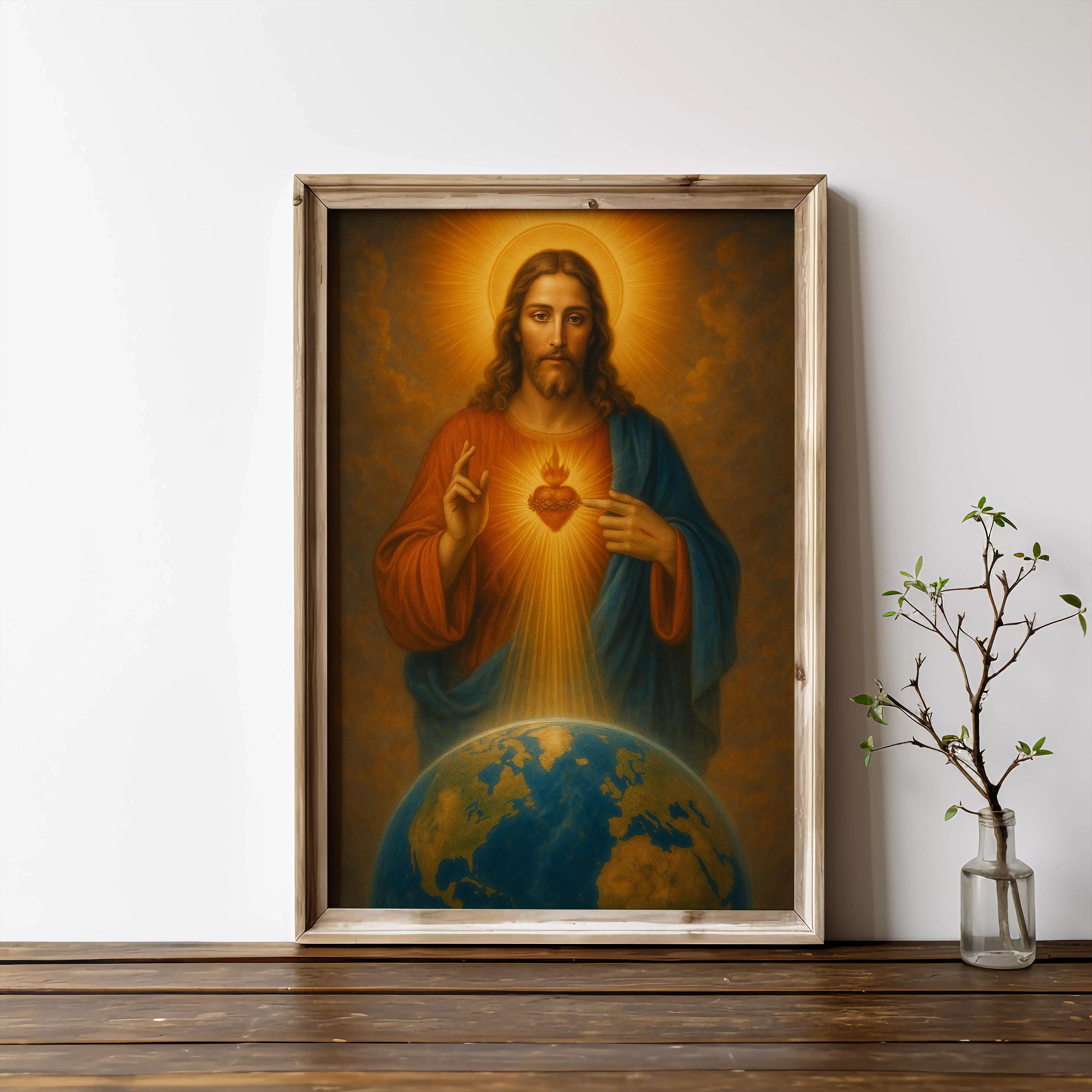 Jesus Chist Wall Art the Light of the World, Religious Art Home Decor ...