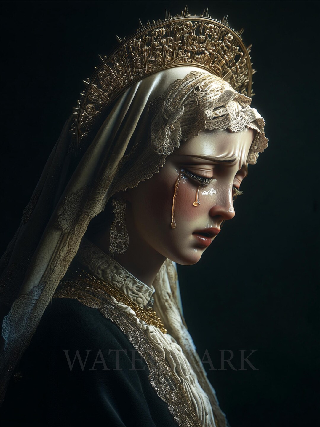 Our Lady of Sorrows Wall Art: Mater Dolorosa Painting (digital Download ...