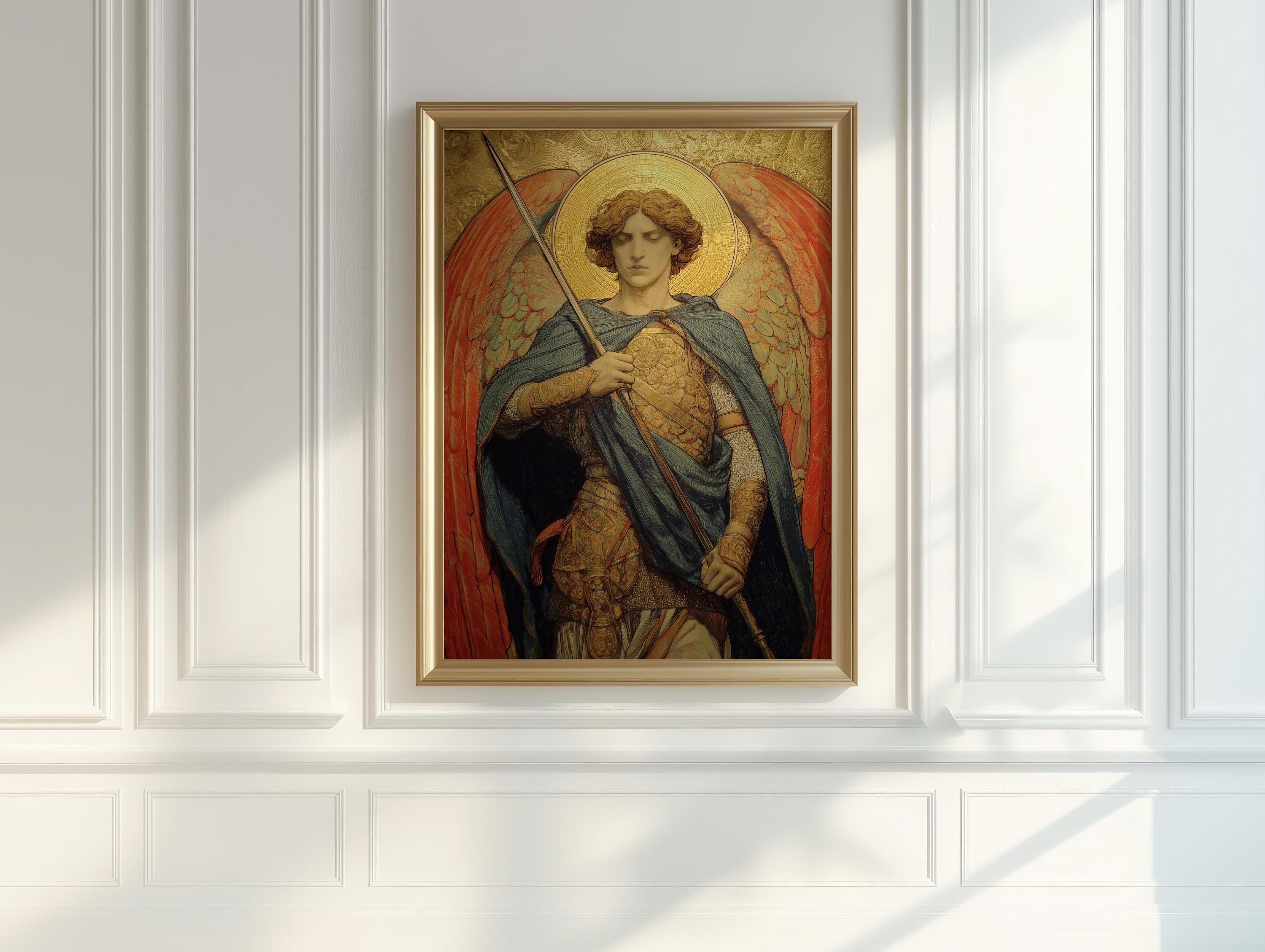 Archangel Michael Wall Art for Home Decor, Archangel Saint Michael ...