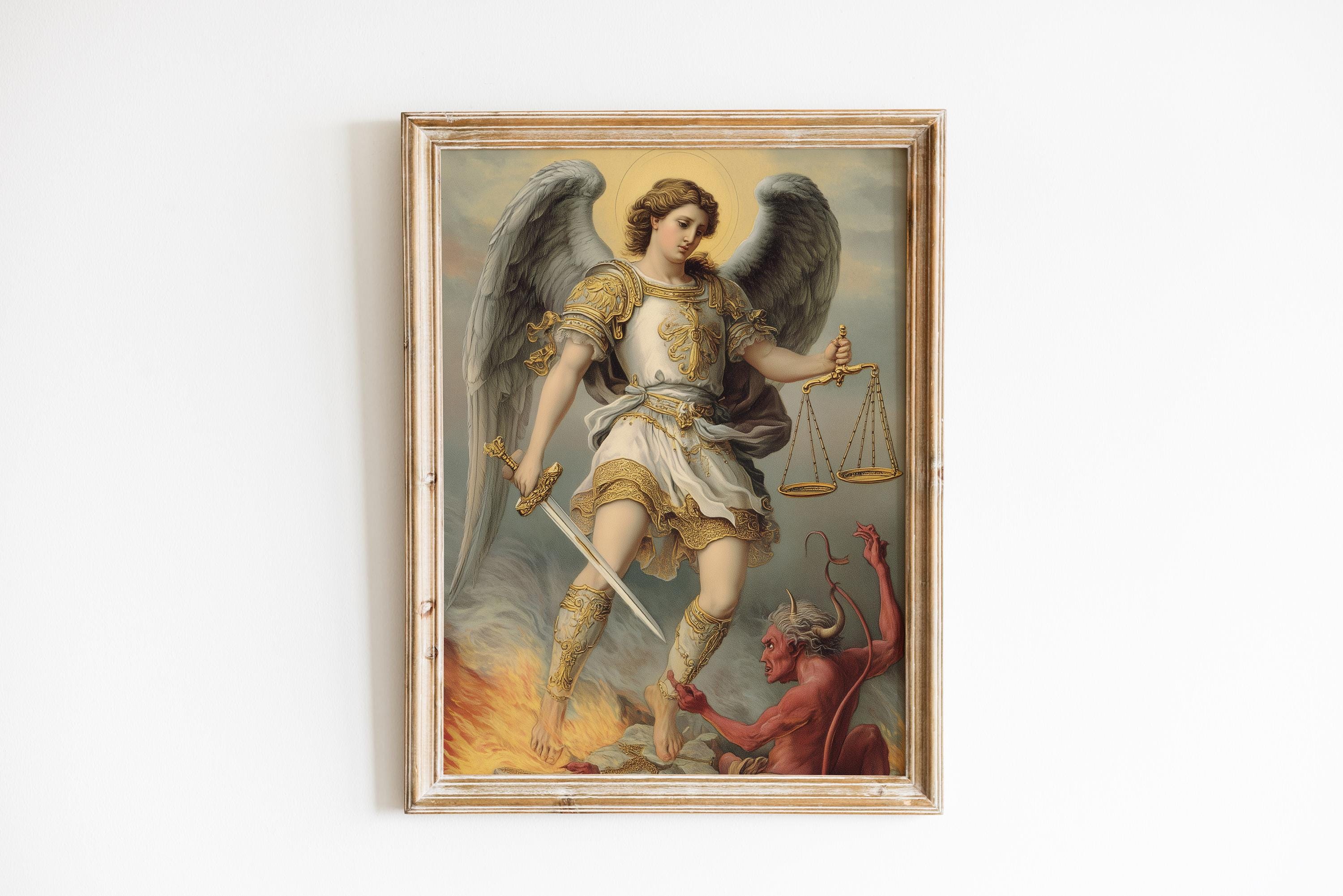 Archangel Michael Art Print, Saint Michael Home Decor (digital Download ...