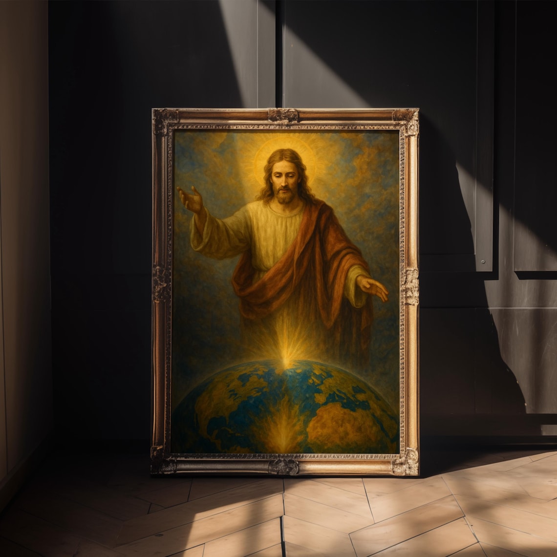 Jesus Chist Painting the Light of the World, Christian Art Home Decor ...