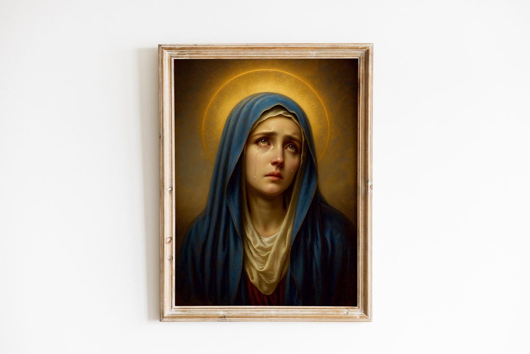 Our Lady of Sorrows Art Print | Mater Dolorosa Painting (digital ...