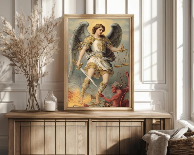 Archangel Michael Art Print, Saint Michael Home Decor (digital Download ...