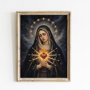 Our Lady of Sorrows Catholic Wall Art | Christian Religious (digital ...