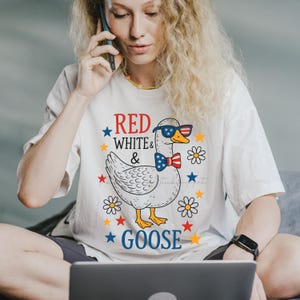 Funny Patriotic Goose PNG: 4th of July Design (Digital File)