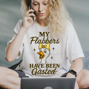 My Flabbers Have Been Gasted PNG, Funny Shocked Duck Clipart, Quirky British Humor Design for Shirts, Sublimation Design, Digital download