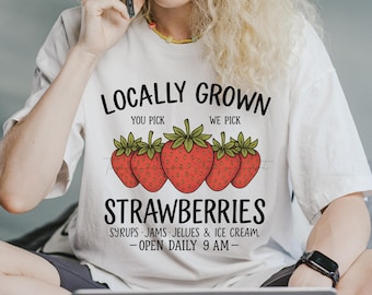 Vintage Strawberry Farm Sign PNG: Country Kitchen Decor (Digital File)