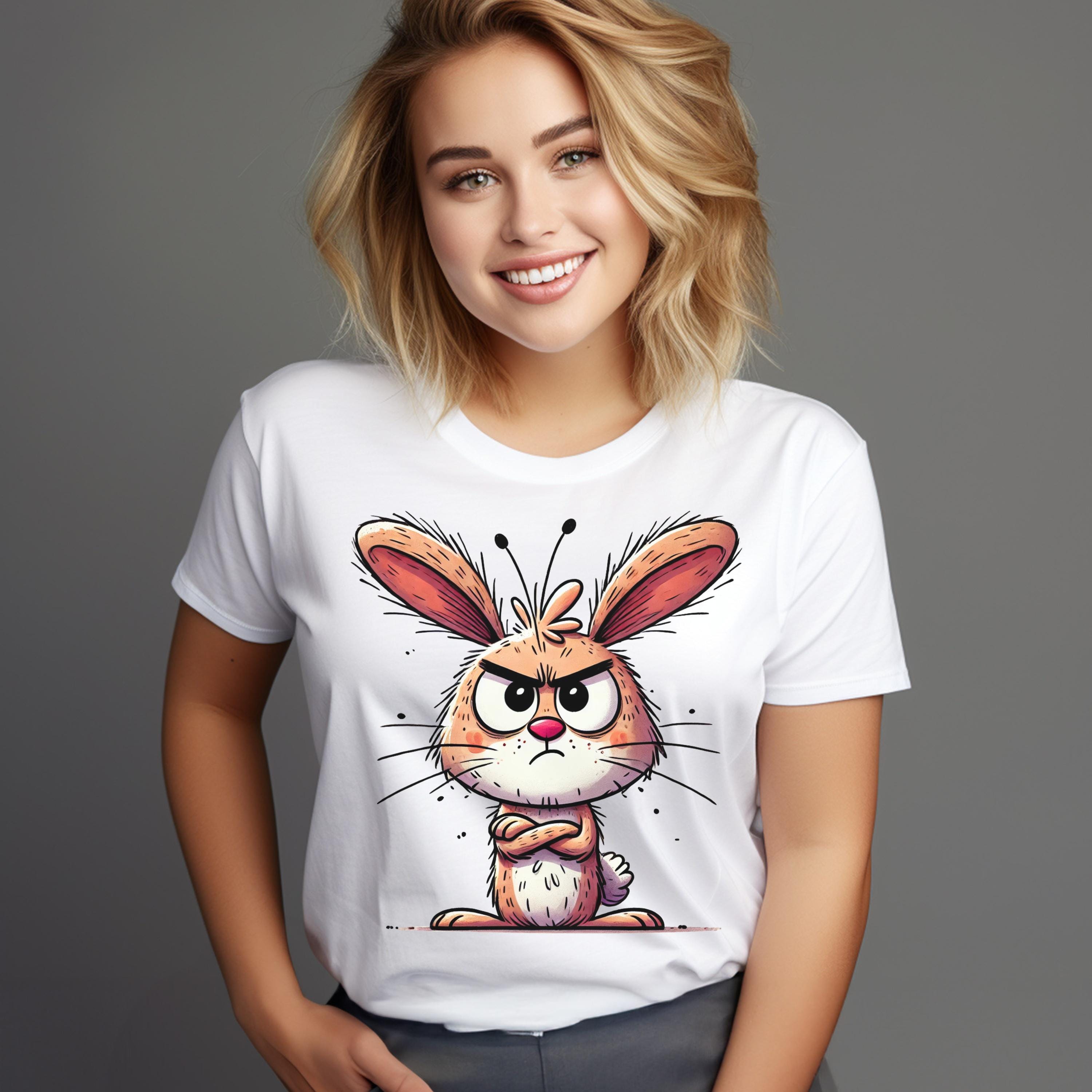 Grumpy Bunny Art: Funny Angry Rabbit Illustration (digital Download) - Etsy
