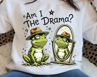 Bin ich das Drama Frosch PNG: Lustige Meme Clipart (digitaler Download)