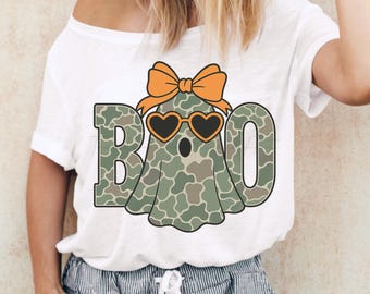 Camo Ghost PNG | Halloween Sublimation Design (Digital Download