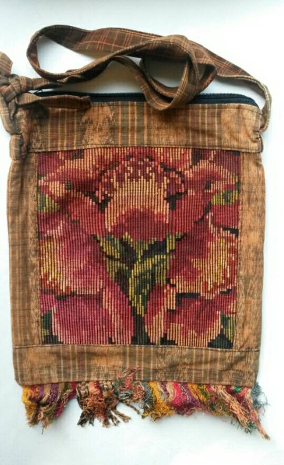 Guatemalan Bag Made from Vintage Mayan Huipil or S