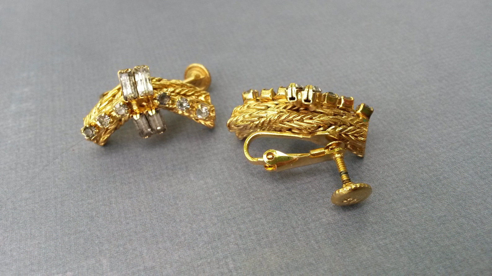 Vintage Hobe Earrings Signed Hobe Earrings Gold Etsy