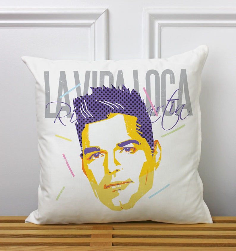 Ricky Martin Decorative Pillow Livin La Vida Loca Ricky Etsy Ricky Martin Decorative Pillow Livin La Vida Loca Ricky Etsy