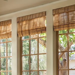 Privacy blinds, natural bamboo curtains, handmade, corridor decoration, window decorative curtains, delicate bamboo curtains.