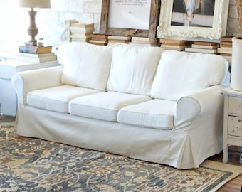 Customized sofa cover, ivory white sofa cover, home decoration, customized color sofa cover, customized size.