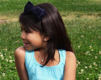 Conjunto de collar y pendientes de perlas de plata de ley, joyería para niñas