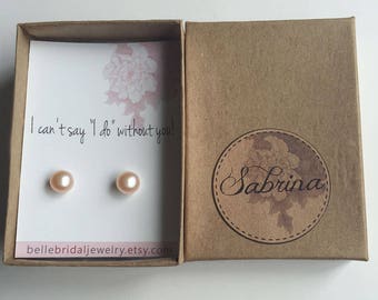 Bridesmaids gifts jewelry, custom bridesmaid gifts jewelry, personalized bridesmaids gifts, i cant say i do without you