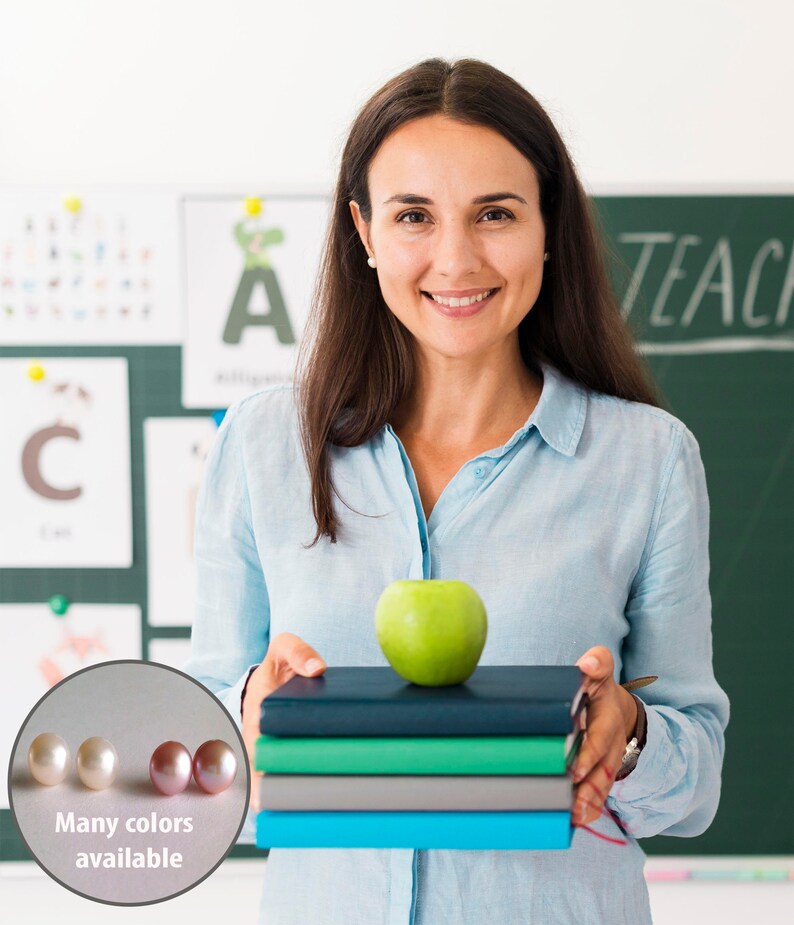 Teacher appreciation gifts for her. Give our pearl earrings as a token of your teacher appreciation.