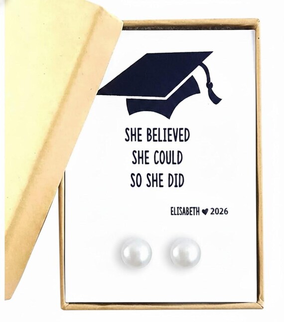 Graduation gift for her 2026, Graduation Gift for my high school grad cultured pearl earrings