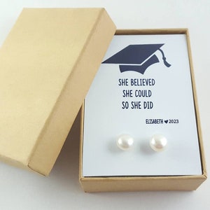 Pearl studs are the perfect present for your high school Grad.