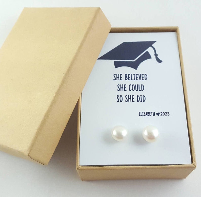 Pearl studs are the perfect present for your high school Grad.