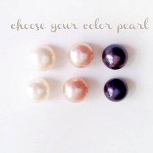 Pearl stud earrings for any occasion.