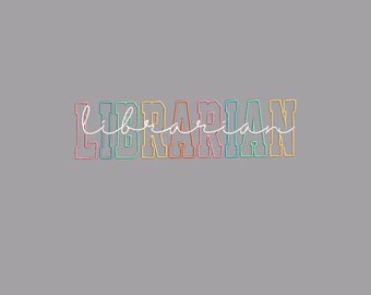 Bibliothecaris borduurbestand direct downloaden, borduurwerk lezen ontwerp downloaden, cadeaus voor bibliothecaris, lezer, boekenliefhebber, leesgrage