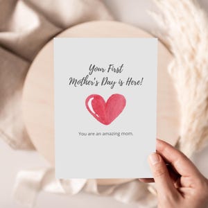 En tu primer Día de la Madre, eres una mamá increíble, Primera tarjeta del Día de la Madre para una nueva mamá de un amigo, esposo, familiar, Tarjeta para mamá