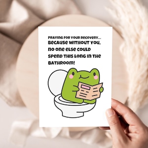 Funny Prostate Cancer Get Well Card for Someone You Care About – Bathroom Humor, Digital Download, Printable Greeting Card, Instant Download
