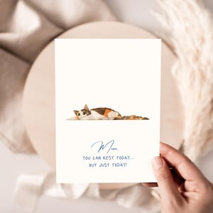 Funny Cat Mother's Day Card, Digital Mom Card with Cat Theme, Printable Mother's Day Card, Instant Download Funny Mom Gift, DIY Card