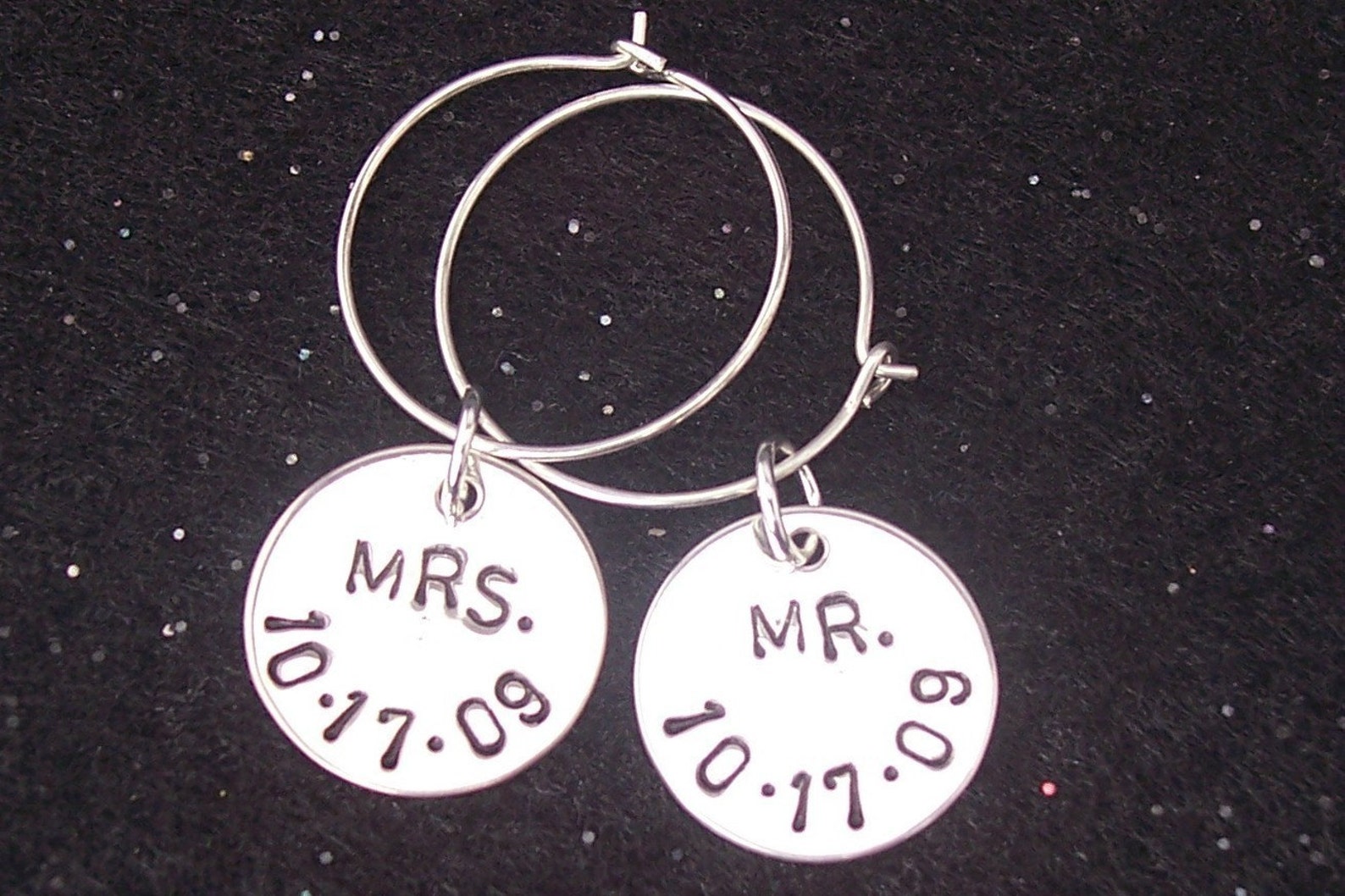Custom WEDDING Wine Charms for the BRIDE and GROOM With Etsy