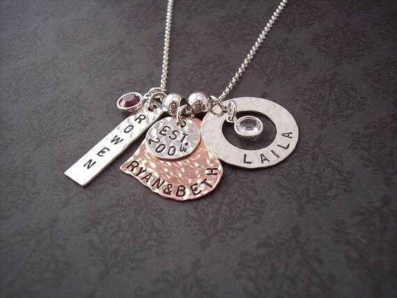 Hand Stamped Jewelry Custom Personalized Necklace FAMILY MATTERS