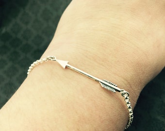 Arrow Bracelet- BREATHE BRAVELY bracelet- CF Jewelry- Cystic Fibrosis Research- cf arrow bracelet