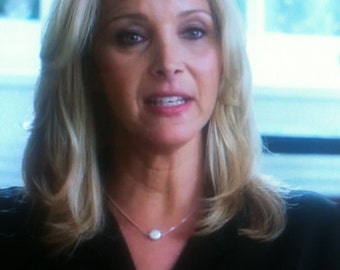 Worn by Lisa Kudrow on ABC's Scandal - Freshwater Pearl Necklace - Sterling Silver - Celerbrity Inspired - Elegant Necklace