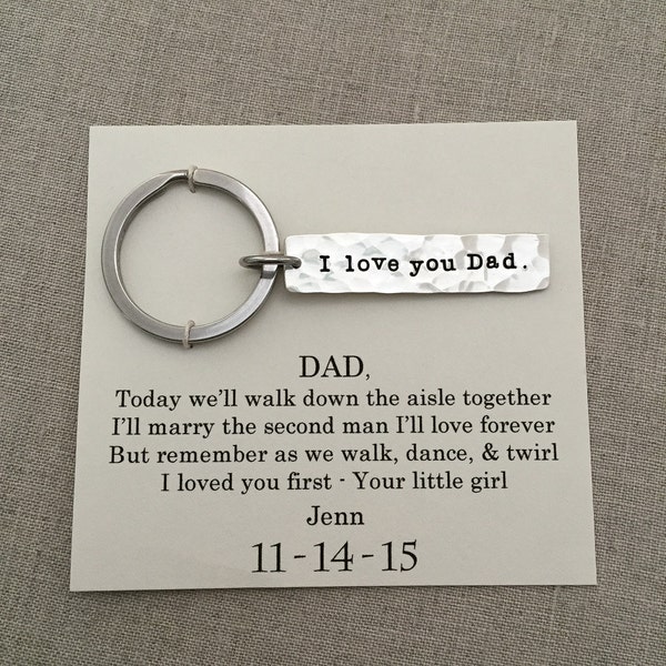 Father of the Bride Gift from Bride - Father of the Bride Gift Ideas- Father of the Bride Keychain - Father of the Bride Gifts Unique